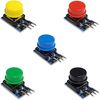 Button Module for Arduino, ESP32, ESP8266, Raspberry Pi – Tactile Switches for Electronics Projects, 5-Pack