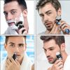 Hatteker Electric Shaver for Men Trimmer for Men Cordless Rechargeable Beard Nose Hair Face Trimmer Rotary Razor USB Groomer Waterproof Wet Dry 4 in 1