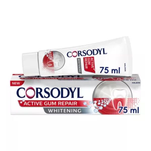 Corsodyl Active Gum Repair Whitening Toothpaste 75ml