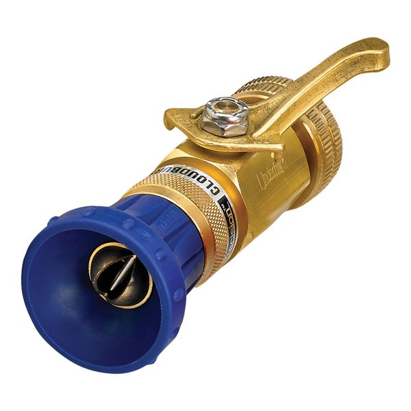 Underhill Garden Water Hose Nozzle, Sprayer, 48 GPM 80 PSI, 3/4-Inch by 1-Inch, High Pressure Attachment, Heavy-Duty Brass and Rubber, Precision Cloudburst with High Flow Control Valve, HN4800CV