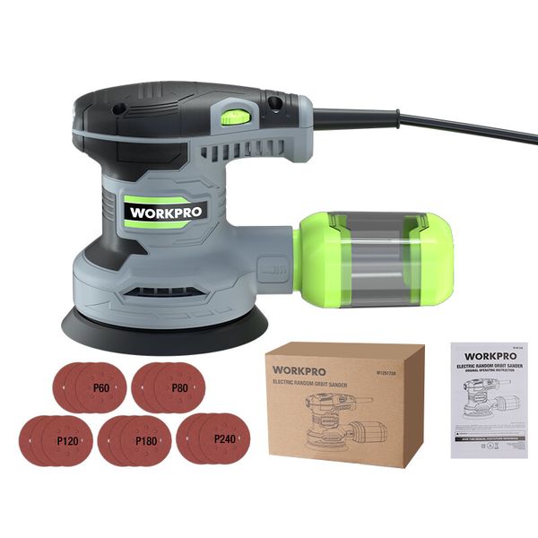 WORKPRO 5-Inch Random Orbit Sander, 6 Variable Speeds 7000 to 14000 RPM