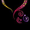[Spangle] Sequin Motif (Heart Colorful Gradation) Iron On L Size