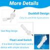 2Pcs Water Level Sensor, Float Switch Side Mount Horizontal Liquid Float Switch Plastic Liquid Level Sensing Float Switch with Wire Cable for Aquariums Fish Tank Hydroponics Pool(F)