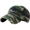 Funky Junque Distressed Dad Hat Vintage Low Profile Baseball Cap - Green Camo