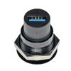 HangTon 5pack USB 3.0 Coupler Panel Socket Waterproof Connector Bulkhead Feed Through, Circular Inline Cable Female to Female Extension