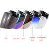 Universal Windproof 3 Snap Motorcycle Helmet Visor Front Flip Up Visor Windshield Motorcycle Helmet Sunglasses