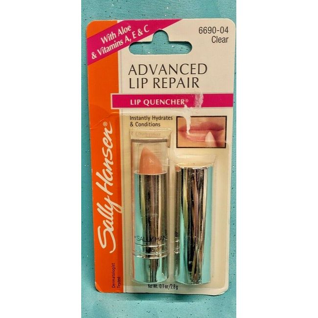 Sally Hansen ADVANCED LIP REPAIR Lip Quencher Lipstick Hydrates CLEAR New 0.1oz!