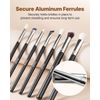 VEVOR 15PCS Makeup Brush Set for Foundation Blending Eyeshadow with Soft Bristle