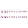 Set of 24 Nail Tips, Japanese Pattern with Ribbon, Girly Nail