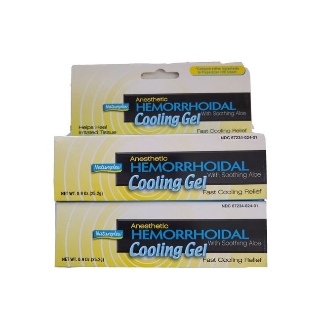 2 Natureplex Hemorrhoid Hemorrhoidal Gel W/Soothing Aloe Fast Cooling Relief