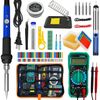 60W Soldering Iron Kit Adjustable Temp Electronics Welding Solder Gun Tool 110V