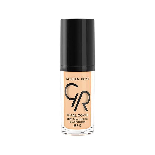 Golden Rose Total Cover 2 in 1 Foundation & Concealer Fondöten ve Kapatıcı No: 022