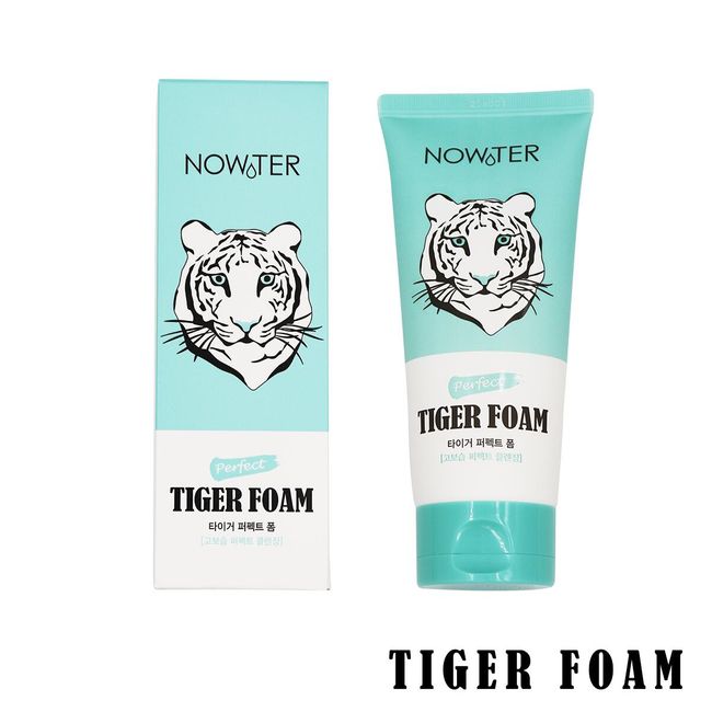 [Authorized Distributor]  NOWATER TIGER FOAM Tiger Foam Cleansing Face Wash 120ml Korean Cosmetics Korean Beauty 8809508729213