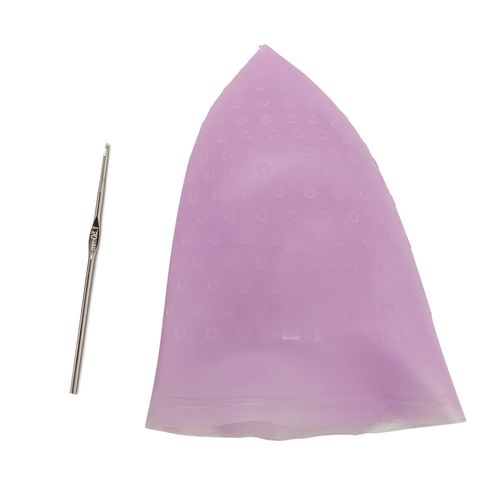 Losaria Silicone Hair Highlighting Cap, Highlight Cap with Needle Highlight Cap for Colouring Highlighting Hair Professional Salon and Home Hair Dyeing Accessories