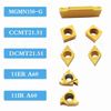 3/8" 10mm Shank Indexable Carbide Lathe Turning Tool Holder Set Cutting Tools