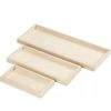 Vision4ever 3Pcs Set Wooden Wood Serving Tray Set Assorted Size Rectangular Christmas