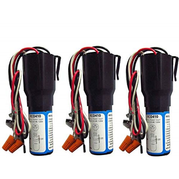 Compressor Hard Start Capacitor Kit For Refrigerators & Freezers 115 Volts 3pcs