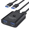 USB Switcher, 2 Input, 2 Output, USB 3.0 Switcher, Share Keyboard, Mouse, Printer, Scanner, Webcam and More with 2 PCs, USB Switcher, Mouse and Keyboard Switcher, Use 1 Printer with 2 Computers, 2