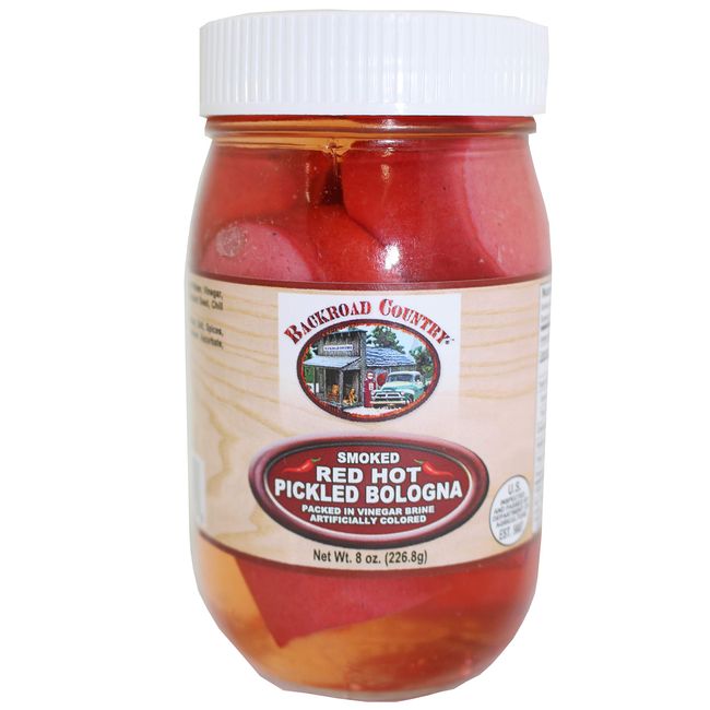 Backroad Country Smoked Red Hot Pickled Bologna 8 Ounces