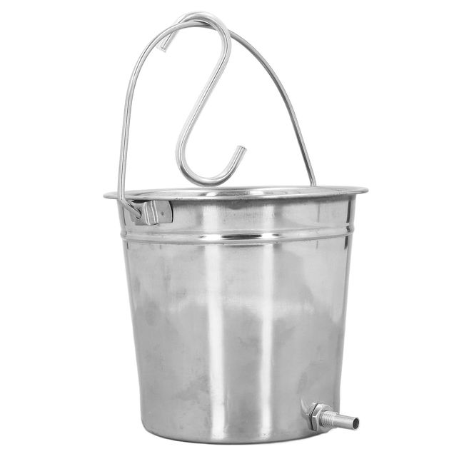 2L Enema Bucket Kit Stainless Steel Bucke with Silicone Tubing Nozzle Tips Storage Bag Stainless Steel Coffee Milk Barrel Coffee Enema Bucket Kit for Home Use Colon Detox Cleanse Enemas