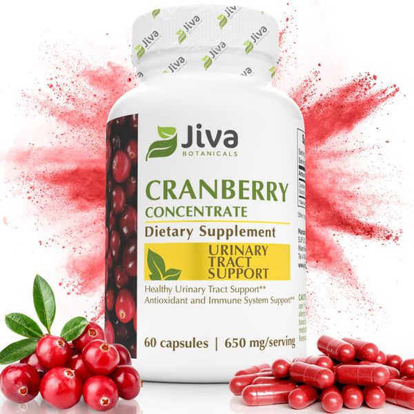 Cranberry Pills for Women 650 mg - Concentrated Cranberry Supplement Powder Extract - High Potency Organic D Mannose Source- Vegan Cranberry Capsules for Normal Urinary Tract Health and Kidney Support