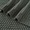 Longhui bedding Chunky Cable Knit Throw Blanket Lightweight Grey 100% Organic...