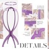 Dreamlover Wig Stands, Plastic Wig Holders, Cap Stands, Purple, 3 Pack