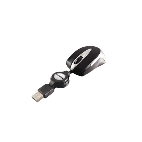 Verbatim 99999 Go Mini - USB Optical Travel Mouse with Retractable Cable, black