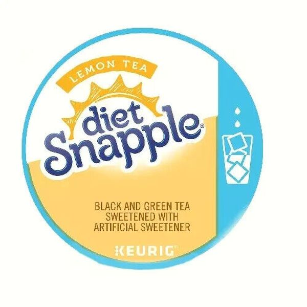 96/Pack Diet Snapple Lemon Iced Tea K-Cup Pods Bulk Packaging