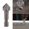 BELTI 6 Flute Countersink Drill Bit 90 Degree Point Angle Chamfer Cutting Woodworking Tool