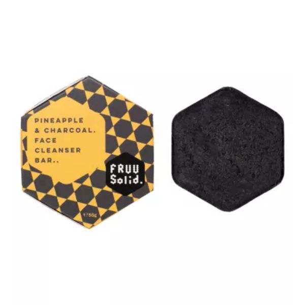 FRUU Pineapple & Charcoal Face Cleanser Bar 55g