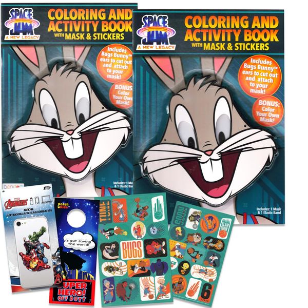 Space Jam Tattoos for Kids - Space Jam Party Favors Tattoos Bundle Includes 60+ Space Jam and Looney Tunes Temporary Tattoos for Kids, Boys Plus Phone Decal & Door Hanger | Space Jam Party Supplies