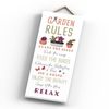 Global Designs Garden Rules Garden Theme Gift Idea Hanging Plaque