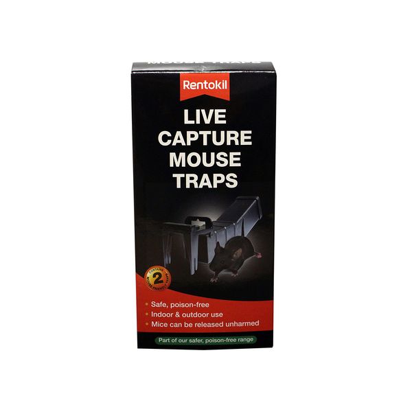 Rentokil PTM80 Live Capture Mouse Traps (Pack of 2)