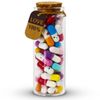 Mczcent Capsule Letters Message in a Glass Bottles, Cute Smiling Face Love Friendship Letter Color Pill with Wishing Bottle, Message Pills for Boys Girls Friends Family, 47 Pcs