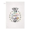 Crazy Tea Lady Stars Tea Towel Dish Cloth