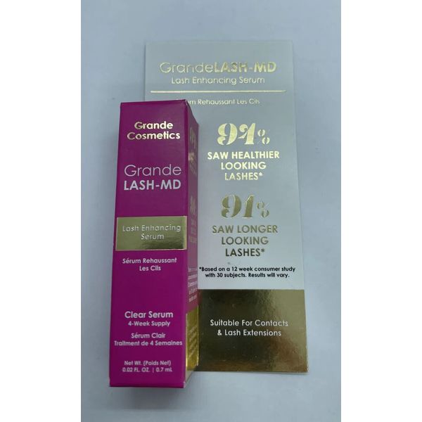 NEW NIB Grande Cosmetics GrandeLASH-MD Lash Enhancing Serum 0.7ml/0.02oz Travel