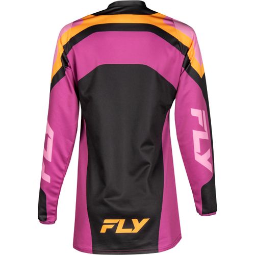 Fly Racing Women's F-16 Jersey (Black/Mauve/Yellow, Small)