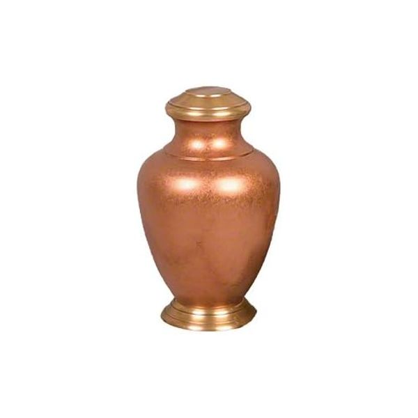 Best Friend Services - Kennedy Legacy Copper Pet Urn, Brushed Brass Lid & Base - Small for Pets up to 30lbs