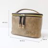 At First AF8347 Vanity Pouch, Cosmetics, Vanity Pouch, Makeup Box, Cosmetic Storage, Beige