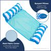 Aqua Monterey Hammock Pool Float - Two Pack - One Light Blue & One Navy/White Stripe, 2-Pack