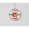 Christmas Round Ceramic Christmas Ornament (Peppermint Cocoa)