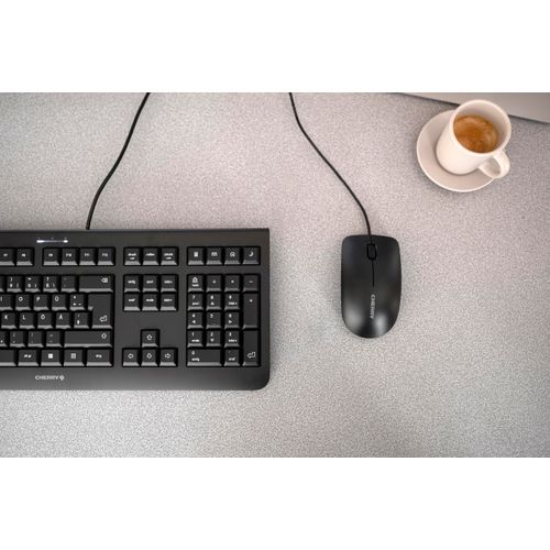 CHERRY MC 1000, Wired Office Mouse, Optical Sensor (1,200 dpi), 3 Buttons, Symmetrical Design for Left and Right-Handers, GS Certification, Black
