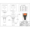 LED Andon LD-2837-116 LED 22mm Indicator Light, 120V Blue