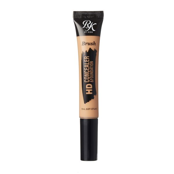 Ruby Kisses HD Concealer & Foundation Flawless Full Cover Brush Face Makeup (Medium Beige)