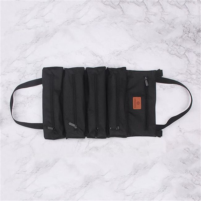 Tool Bag Multi-Purpose Tool Roll Bag Wrench Roll Pouch Hanging Tool Zipper  Carrier Tote Working Tool Bag