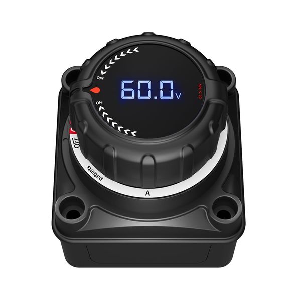 VSTM Upgrade Battery Disconnect Switch with Digital Voltage Display DC 5-60V ...