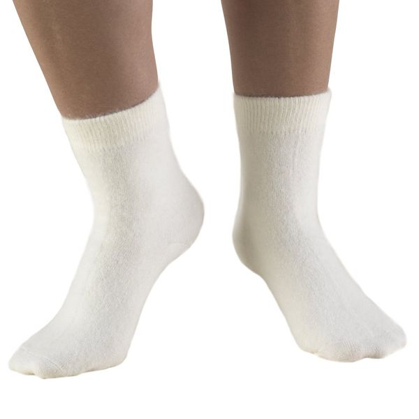 Foot Angora Arthritis Care Warmer Socks, White, Small