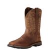 Ariat Mens Groundbreaker Wide Square Toe Work Boot Brown 10