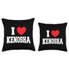 I Love Kenosha Throw Pillow